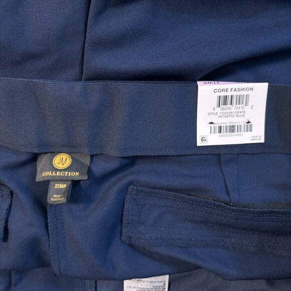 JM Collection Women's Plus & Petite Navy Curvy-Fit Straight-Leg Pants NWT - Picture 8 of 8